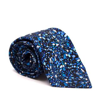 Duchamp Blue Abstract Pattern Crystal Tie