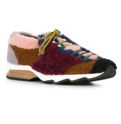 fendi shearling sneakers