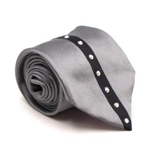 Duchamp Silver Silk Embellished Tie