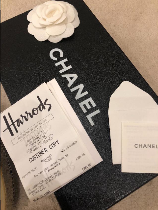 chanel trainers harrods