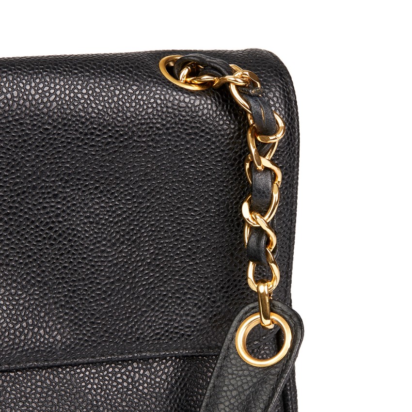 Chanel Vintage Caviar Leather Classic Black Shoulder Bag | HEWI London