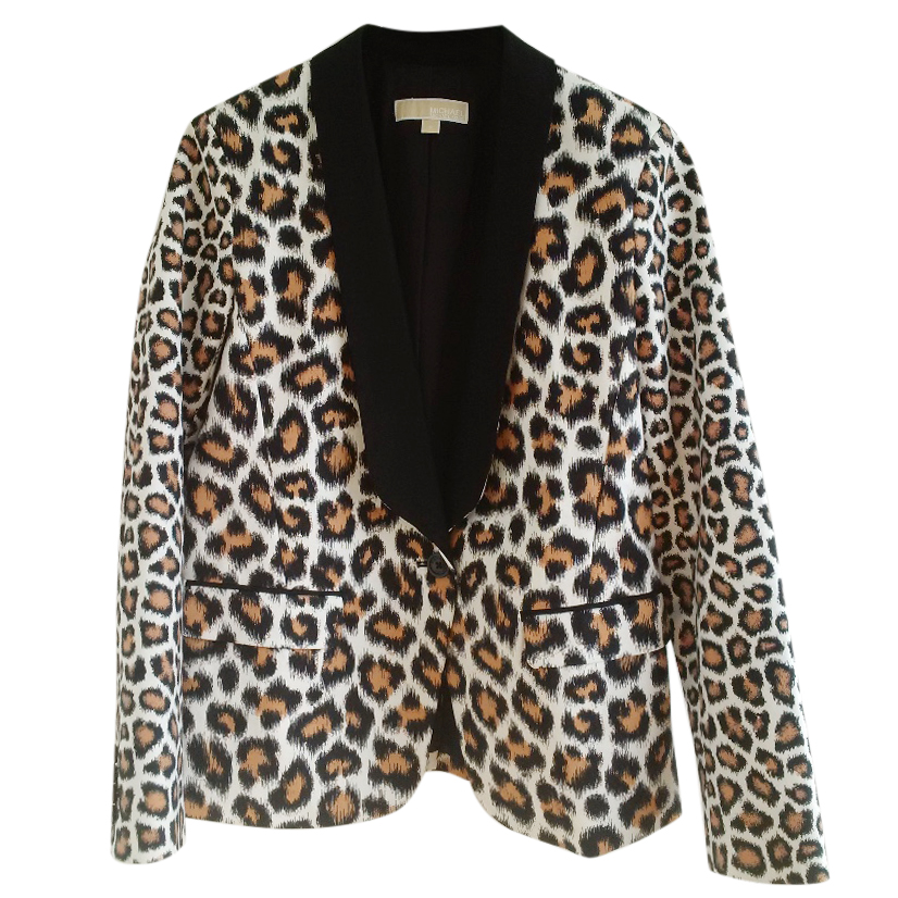 michael kors animal print jacket