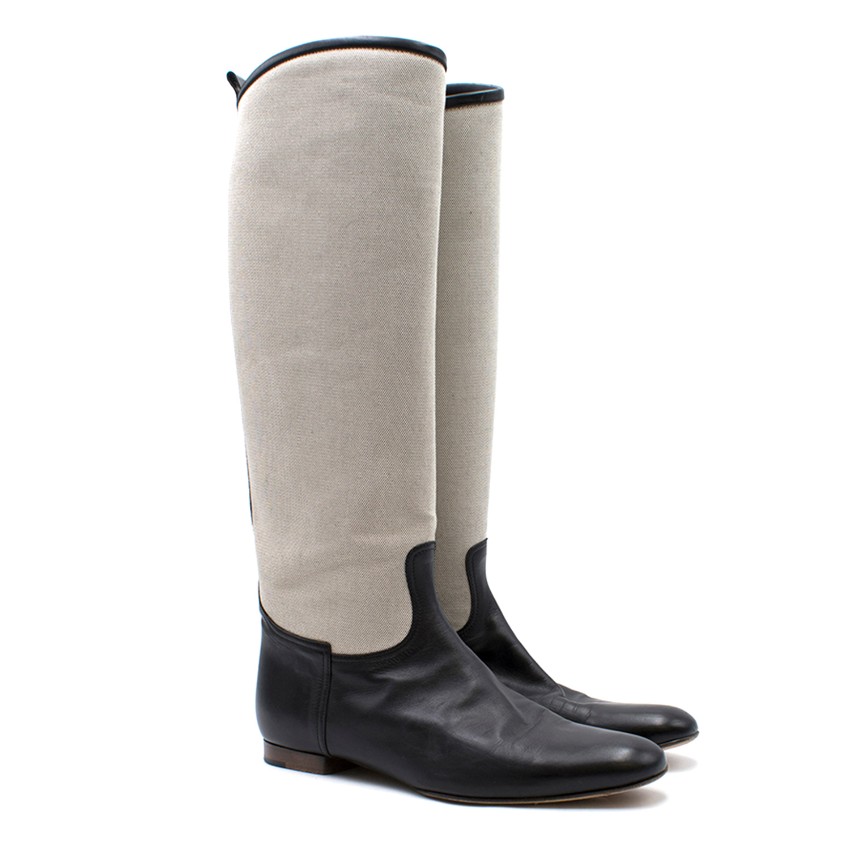 canvas riding boots