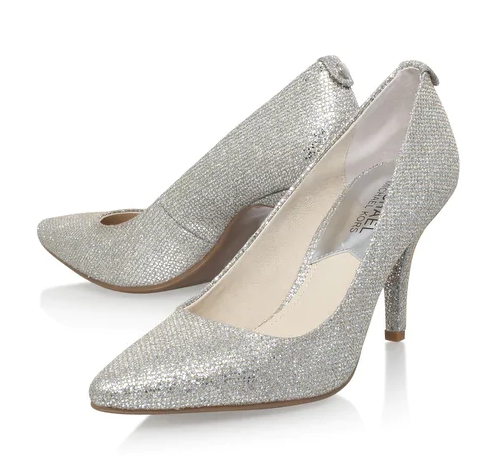 michael kors glitter kitten heels