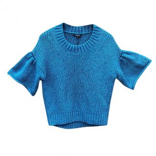 Raoul Blue Short Sleeve Knit Top 