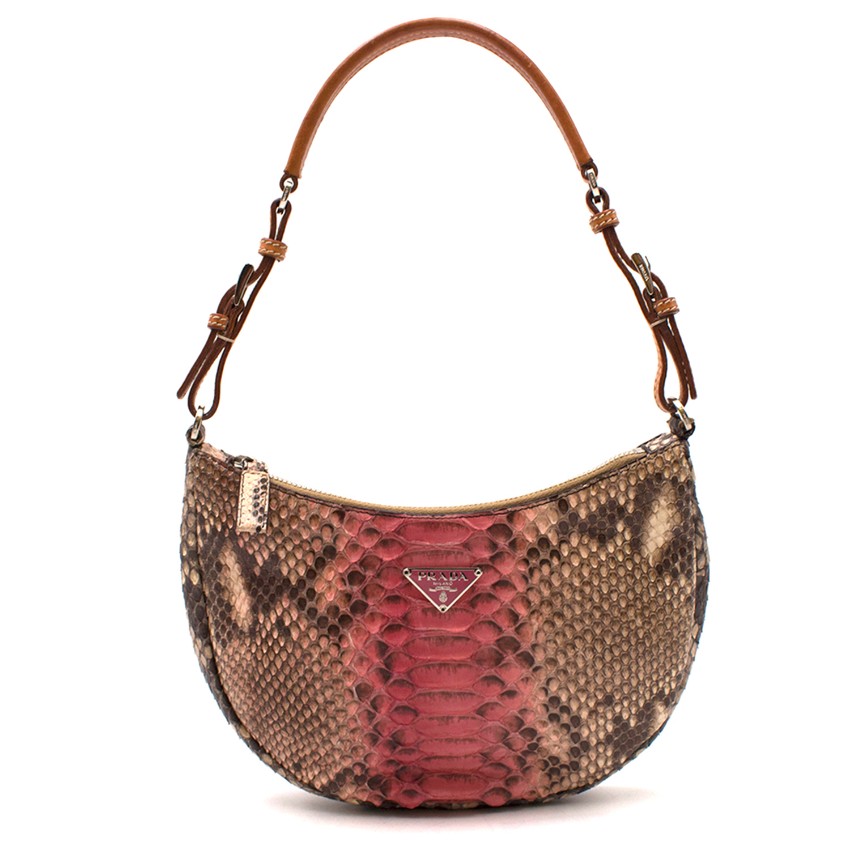 snakeskin prada bag