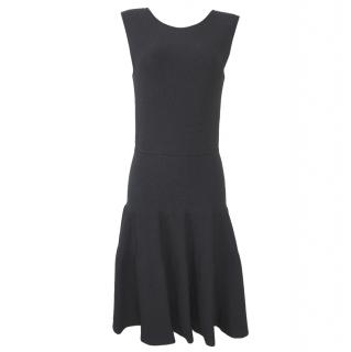 Issa London Black Ribbed Stretch-knit Dress