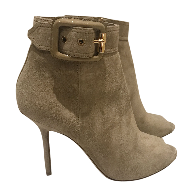 Burberry Suede Stiletto Ankle Boots | HEWI