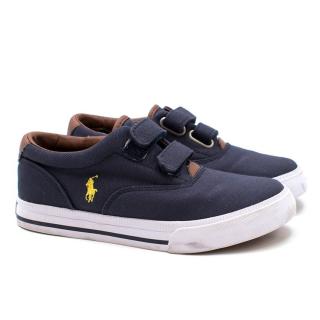 Polo Ralph Lauren Boy's Navy Canvas Velcro Sneakers