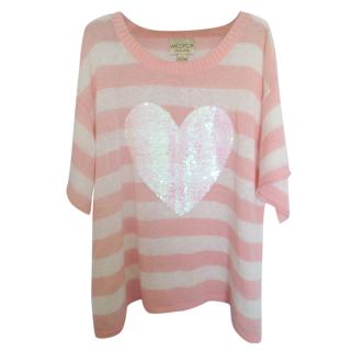 Wildfox Striped wool sequin sweater