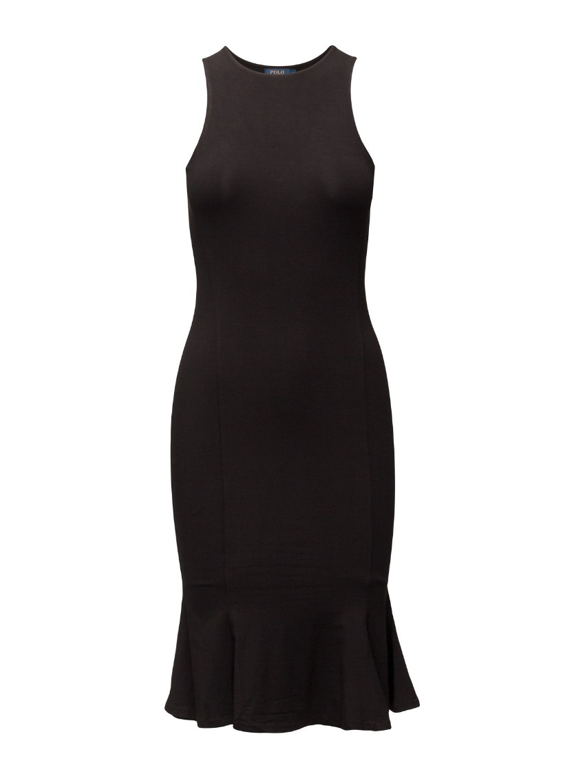 ralph lauren black midi dress