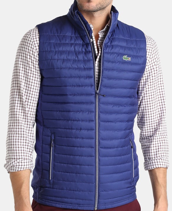 lacoste gilet blue