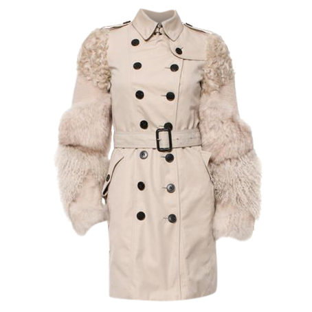 burberry fur trench coat