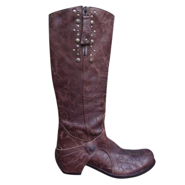 chestnut knee high boots