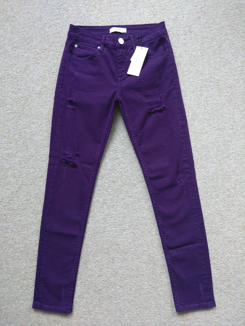 dark purple skinny jeans