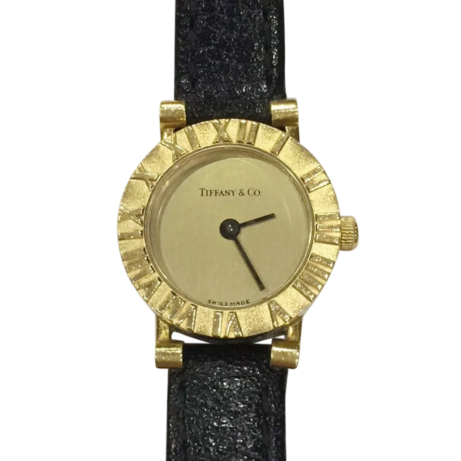 tiffany atlas 18k gold watch