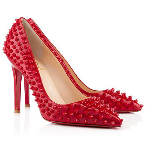 christian louboutin red spike heels