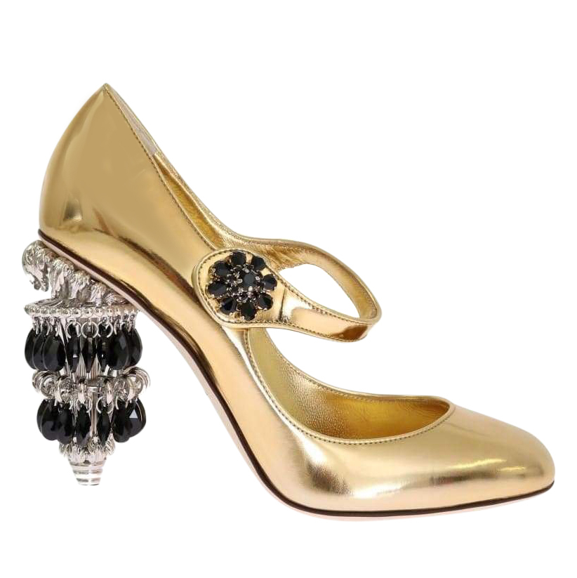 dolce and gabbana gold shoes