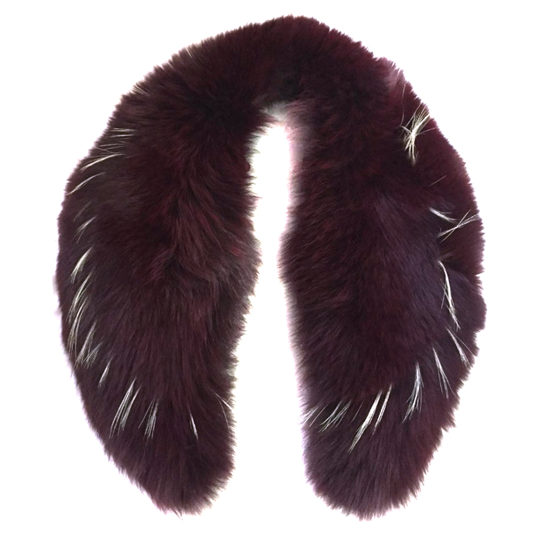 Bespoke Burgundy Fox Fur Collar | HEWI