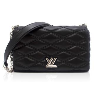 Louis Vuitton Medium Black Leather Twist MM Bag