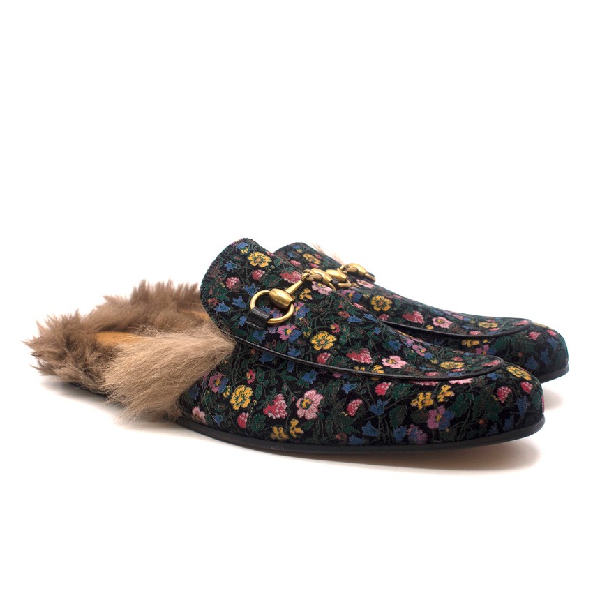 gucci slippers with flowers