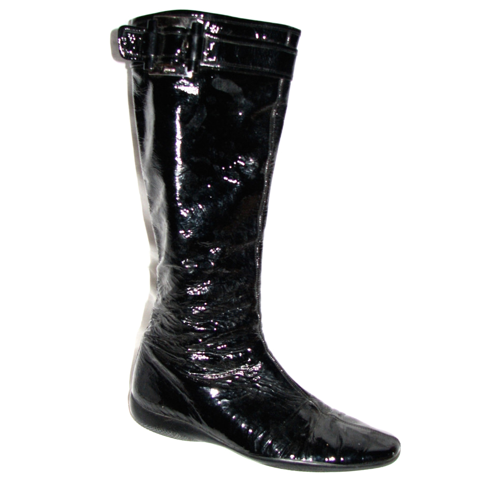 prada leather knee high boots