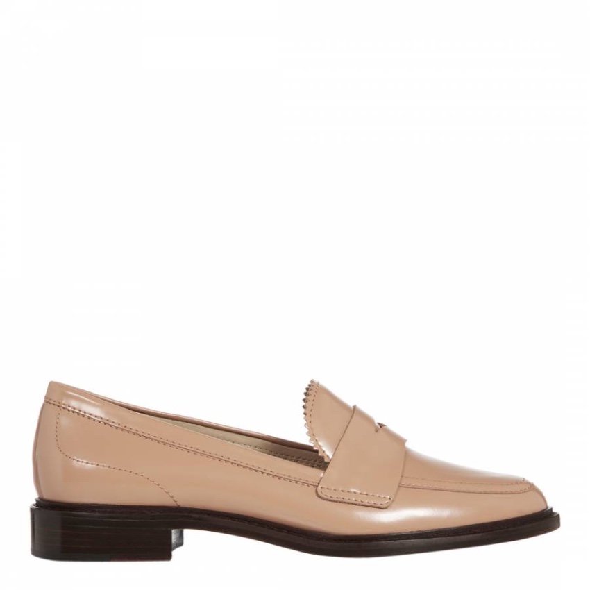 nude colour loafers