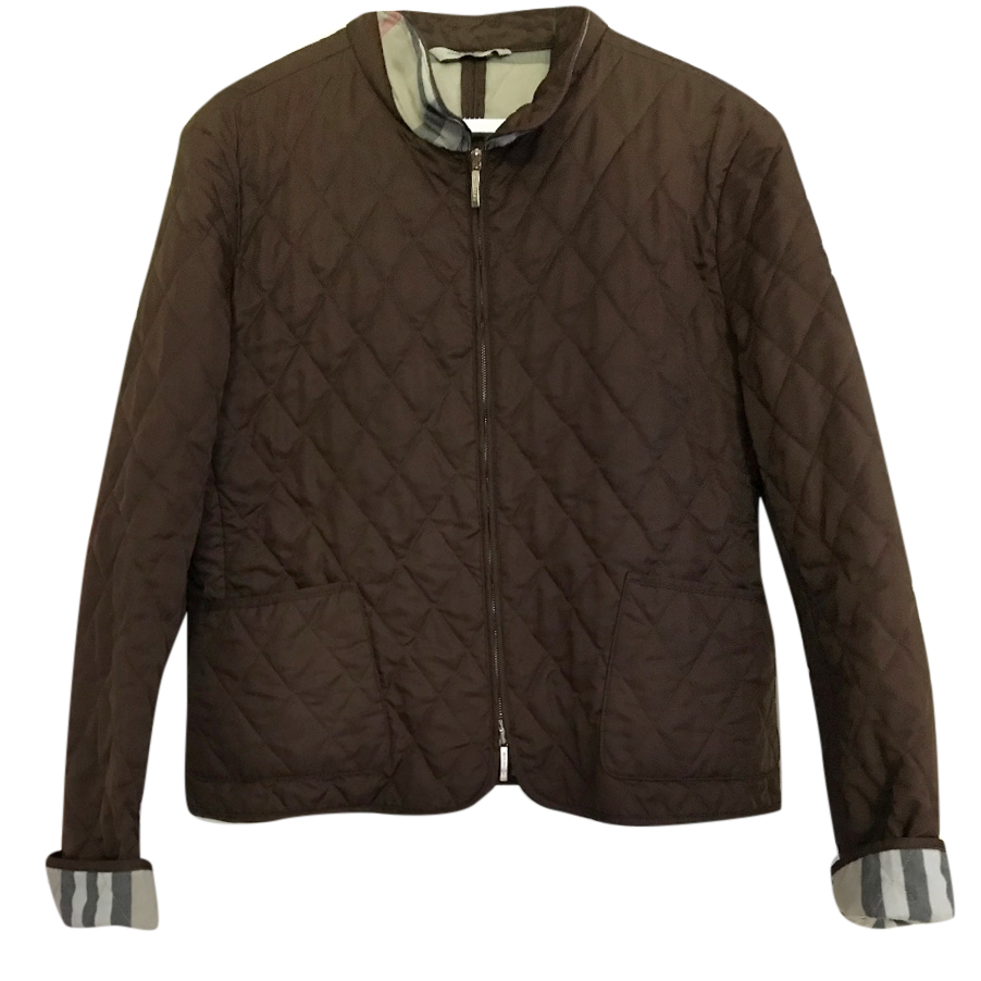 burberry brown quilted jacket