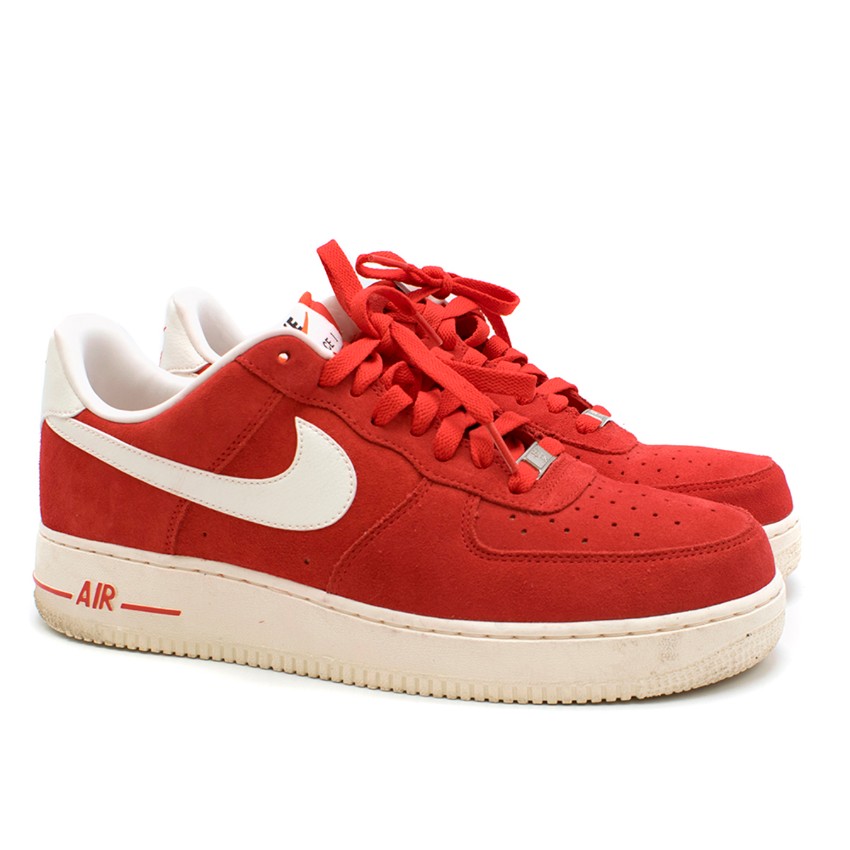 red and white suede air force 1
