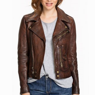 womens ralph lauren leather jacket