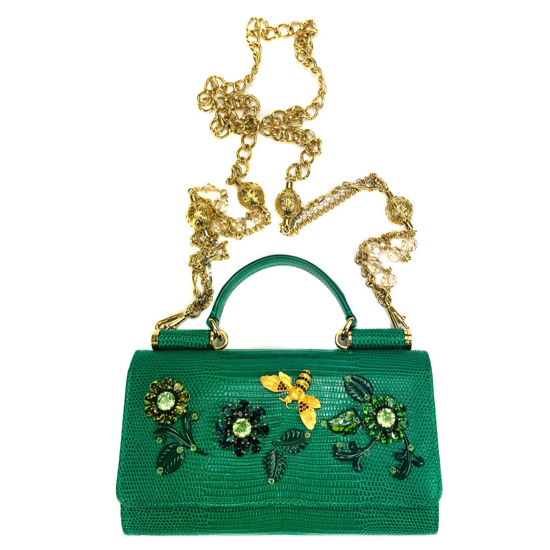 dolce and gabbana green bag