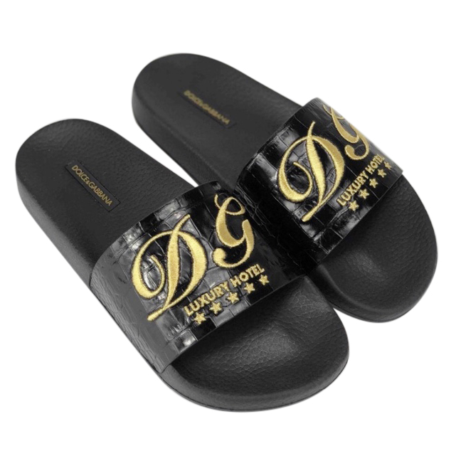 dolce and gabbana on my flip flops