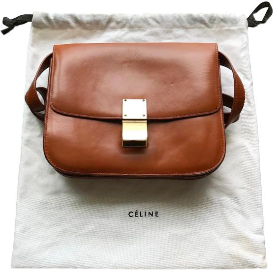 celine box bag tan