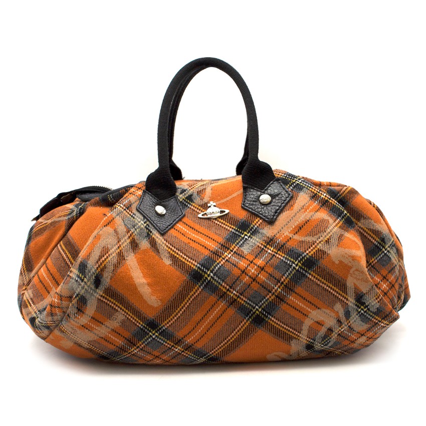 Vivienne Westwood Orangetartan Tophandle Bag Hewi