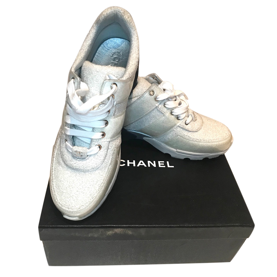 chanel cloth trainers