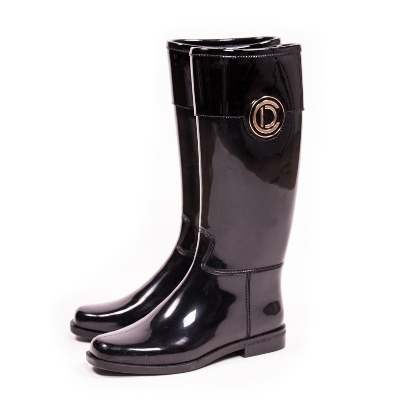 Dior Black Rubber Wellington Boots | HEWI