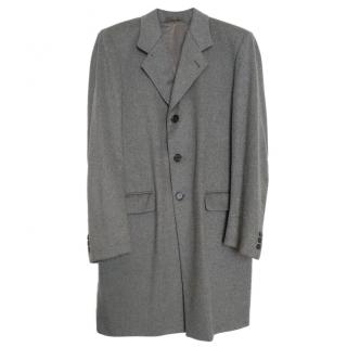 Bespoke Italian Cashmere & Wool Grey Coat