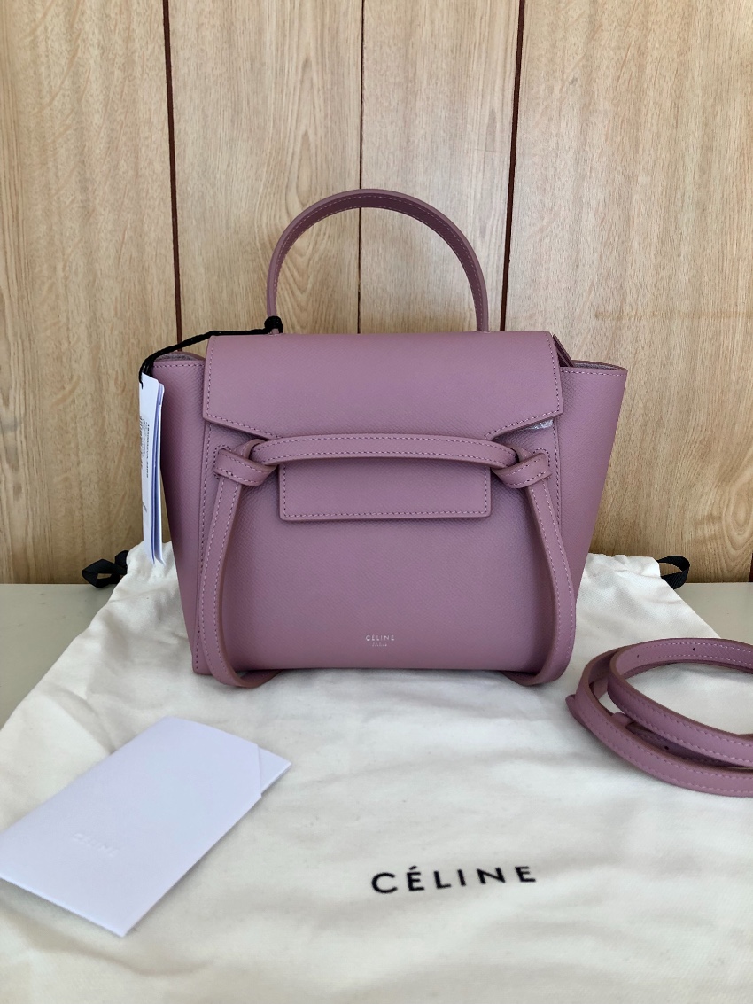 celine nano belt bag antique rose