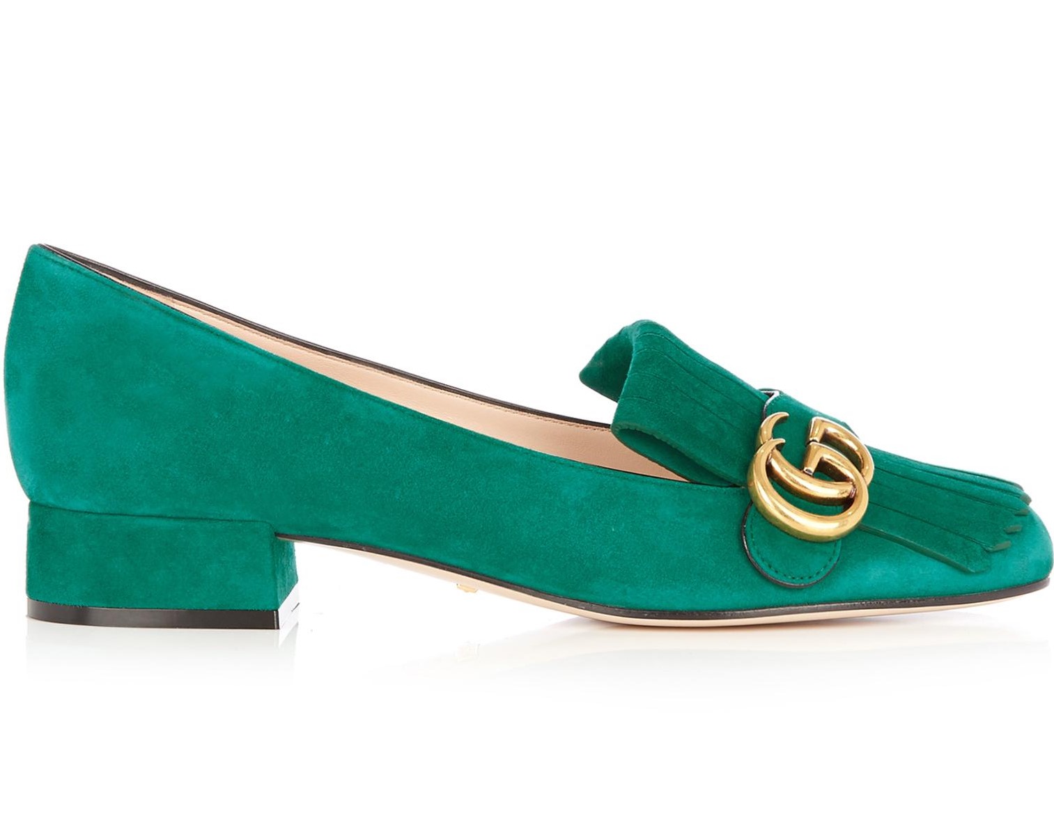 Gucci Emerald Green Marmont Low Heeled 