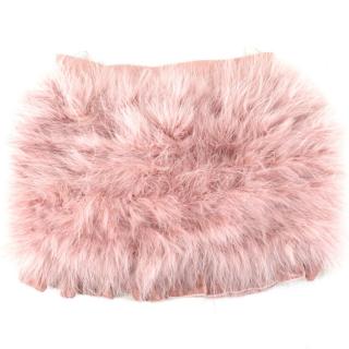 Miss Grant girl's dusty-pink feather skirt 
