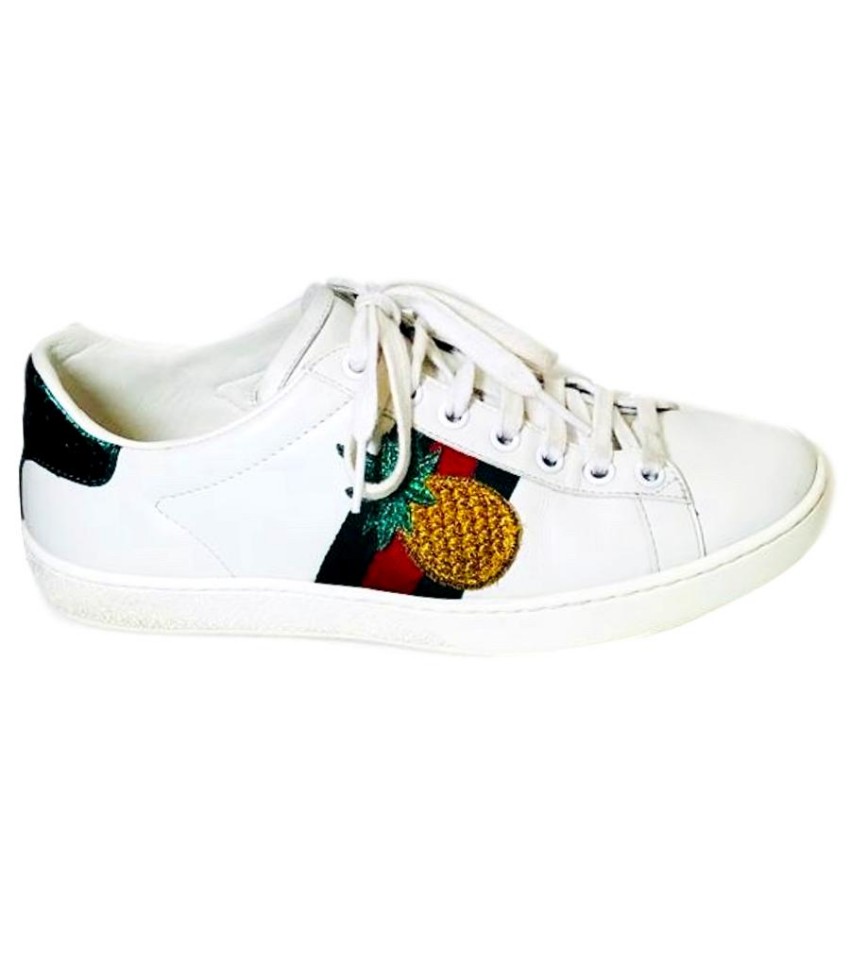 Gucci Pineapple Ladybird Ace Trainers 