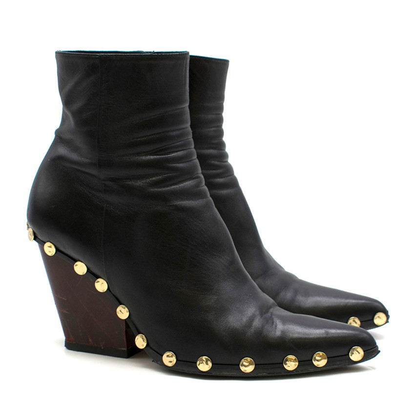 Celine Rodeo High Ankle Boot With Studs 