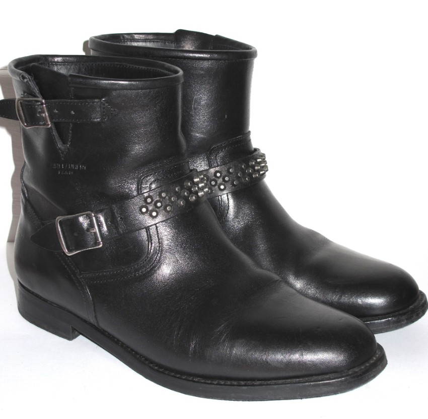 ysl flat boots