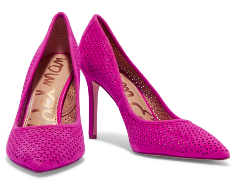 sam edelman pink suede pumps