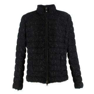 Valentino Black Lace Short Puffer Jacket 