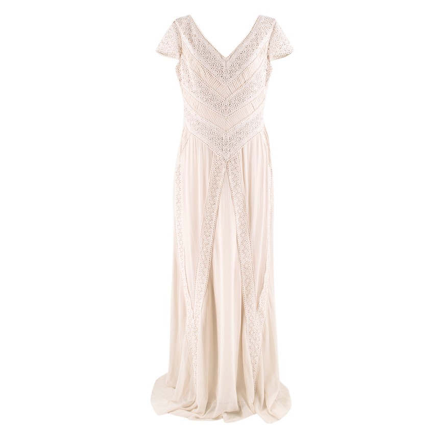 Temperley London Cream Lace Detail Gown | HEWI