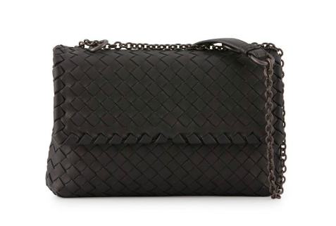 bottega veneta intrecciato leather shoulder bag