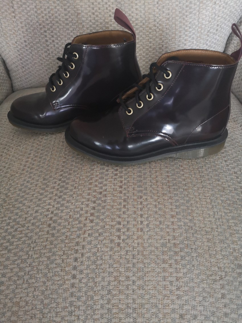 dr martens burgundy emmeline 5 eye boots