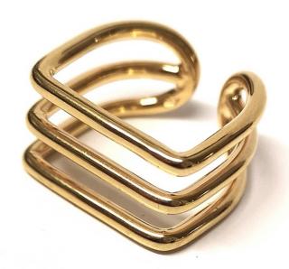 Sebastian Joffrey Monfort Tri Band Gold Plated Ring