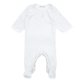 Ralph Lauren 6-Months White and Blue Striped Baby Grow